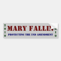 Mary Fallin: protecting The 2nd Amendment Bumper Sticker