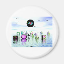 MARY JANES WATER GARDEN REFRIGERATOR MAGNET
