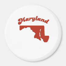 MARYLAND Red State Refrigerator Magnet