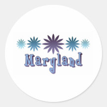 Maryland Round Stickers