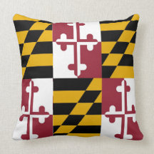 Maryland State Flag American MoJo Pillow