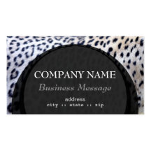 Masculine Persian Leopard Print Business Card Template