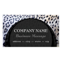Masculine Persian Leopard Print Business Cards