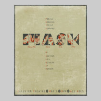 Mask concert poster distressed posters