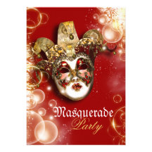 Mask masquerade venetian mardi gras party announcement
