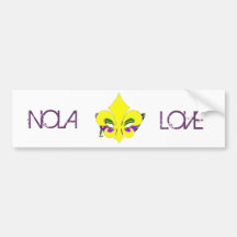 Masked Fleur De Lis Bumper Sticker