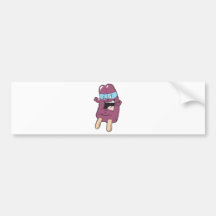 masked super villian hero grape ice pop bumper sticker