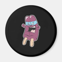 masked super villian hero grape ice pop refrigerator magnet