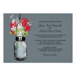 Mason Jar and Wildflowers Wedding Invitations invitations