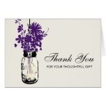 Mason Jar filled with Wildflowers Greeting Cards
