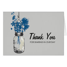 Mason Jar filled with Wilflowers Card