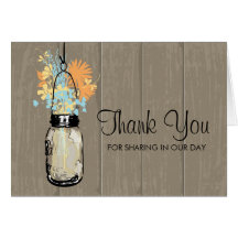 Mason Jar filled with Wilflowers Greeting Card