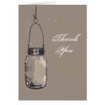 Mason Jar & Fireflies Note Card