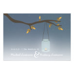 Mason Jar Outdoor Evening Fall Wedding R.S.V.P. Personalized Invite