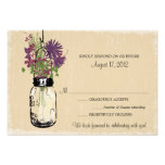 Mason Jar & Wildflowers RSVP Card invitations
