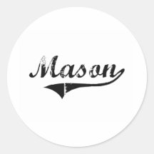 Mason Professional Job Round Sticker