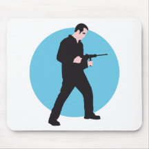 mason with drill hammer mousepad