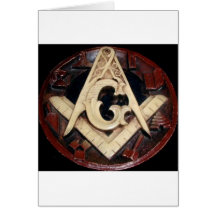 Masonic Square and Compass working tools Greeting Card