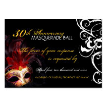 Masquerade Ball - Mini Reply Cards Business Cards