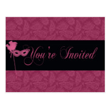 Masquerade  Theatrical Invitation Postcard