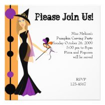 Masquerade Witch invitations