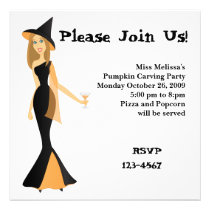 Masquerade Witch invitations
