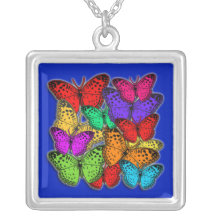 Mass of Butterflies Colourful Necklace