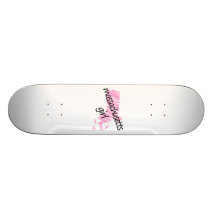 Massachusetts Girl with Scribbled Massachusetts Ma Skate Board Decks