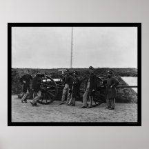 Massachusetts Gun Crew at Fort Totten 1865 Print