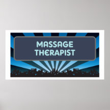 Massage Therapist Marquee Poster