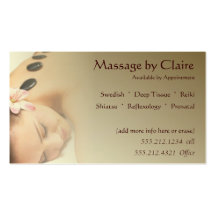Massage Therapy Business Card