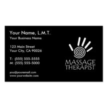 Massage Therapy Business Cards