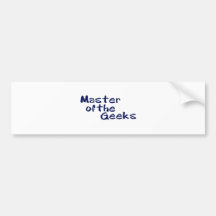 Master of the geeks bumper sticker