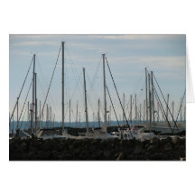 Masts In The Marina Card