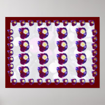Match your Walls - Rose Petals Sunflower Pattern Poster
