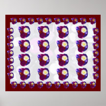 Match your Walls - Rose Petals Sunflower Pattern Poster
