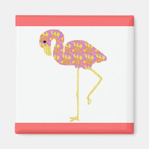 Material flamingo magnet