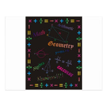 Math Design Black Postcards