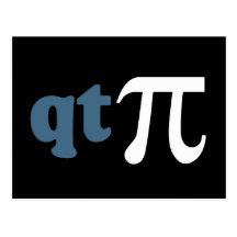 Math Humour - Cute Tee Pi Post Card