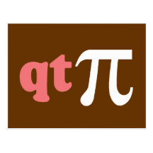 Math Humour - Cute Tee Pi Post Cards