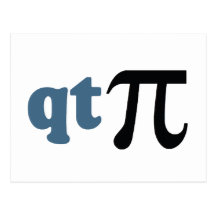 Math Humour - Cute Tee Pi Postcard