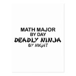 Math Major Deadly Ninja by Night Post Cards