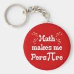 Math makes me Pers-PI-re - Funny Math Pi Slogan Key Chains
