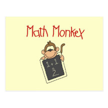 Math Monkey Tshirts and Gifts Post Card