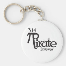 Math Pirate for Pi Day Key Chain