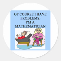 MATH psychology joke Stickers