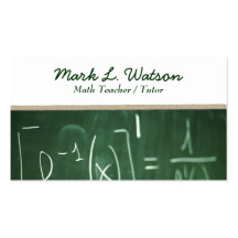 Math Teacher Business Card