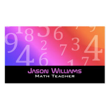 Math teacher Business Cards