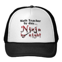 Math Teacher Ninja Trucker Hats