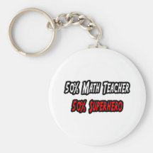 Math Teacher / Superhero Keychain